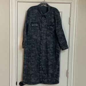 Soft Surroundings Camo Dress Jacket or Duster Size XL
